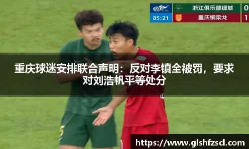 重庆球迷安排联合声明：反对李镇全被罚，要求对刘浩帆平等处分